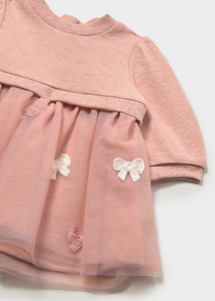 Mayoral baby girl nude tulle dress, photo 3