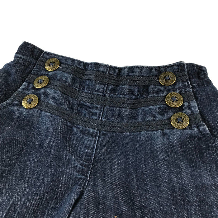 Next 4-5 years blue denim adjustable waist shorts