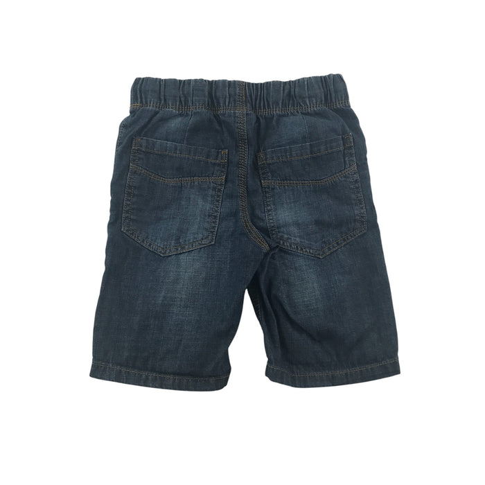 Next 5-6 years blue denim with draw strings cotton shorts