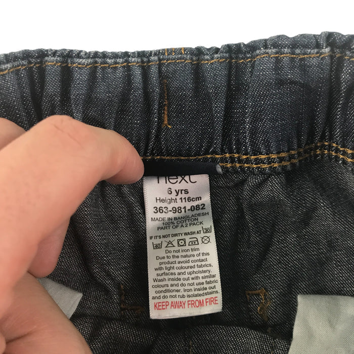 Next 5-6 years blue denim with draw strings cotton shorts