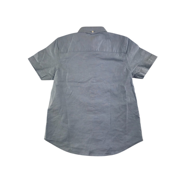 Next 5-6 years blue plain with embordered stag shirt