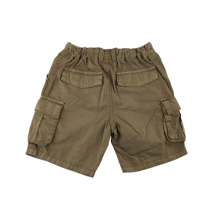 Next 5-6 years light brown plain cargo style cotton shorts