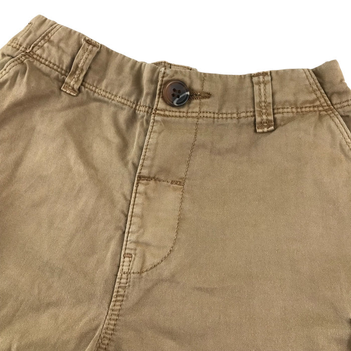 Next 5-6 years light brown plain cargo style cotton shorts