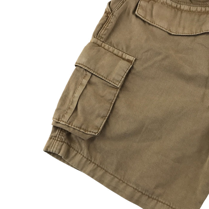 Next 5-6 years light brown plain cargo style cotton shorts