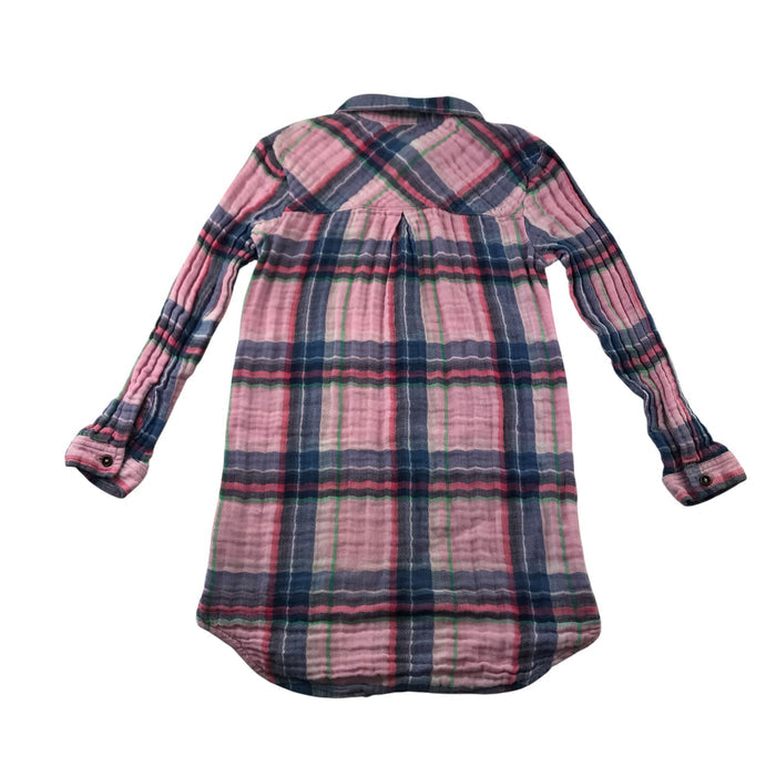 Next 5-6 years pink checked buttoned shirt