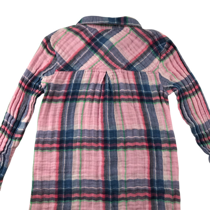 Next 5-6 years pink checked buttoned shirt