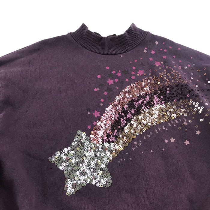 Next 5-6 years purple sequin star sweater