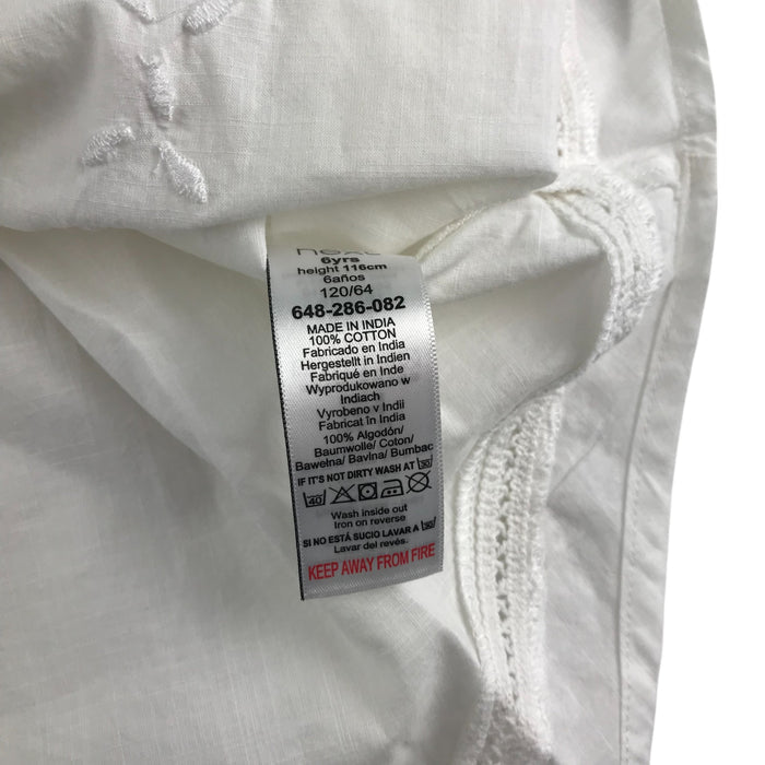 Next 5-6 years white embroidery blouse