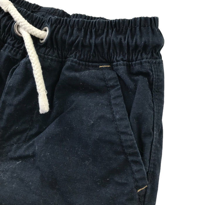 Next 5 years black plain pull up cotton shorts