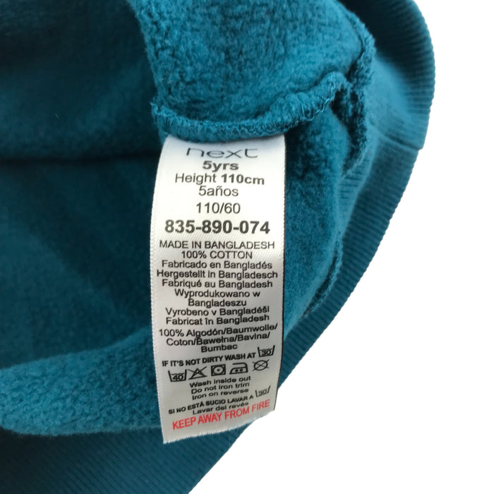 Next 5 years teal blue sequin snowman jumper