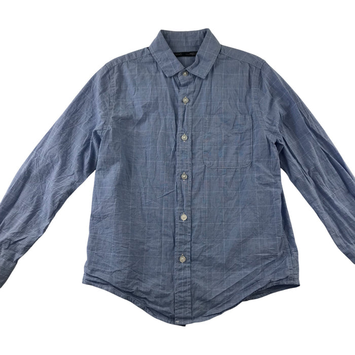 Next 6-7 years blue checked cotton shirt