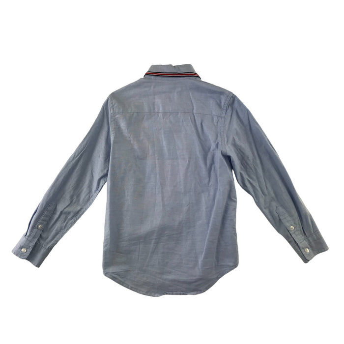 Next 6 years light blue full button with half buttons shirt