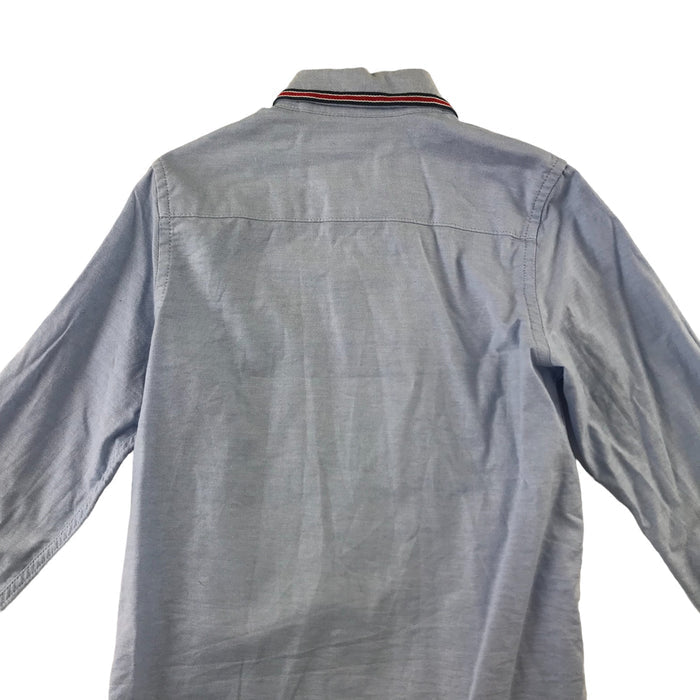 Next 6 years light blue full button with half buttons shirt