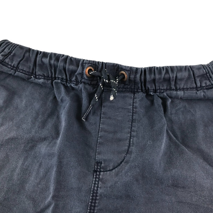 Next 7-8 years navy plain elasticated waist cotton shorts