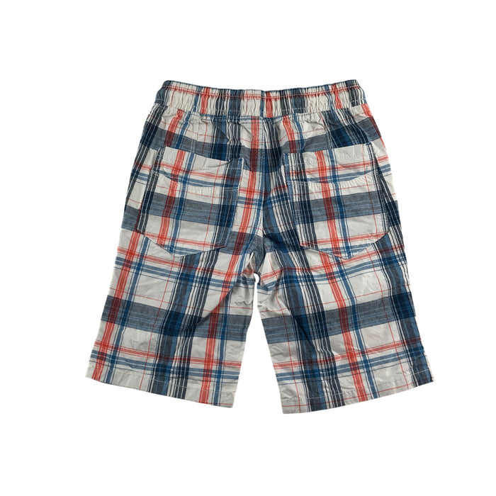 Next 7-8 years white blue and red checked cotton shorts