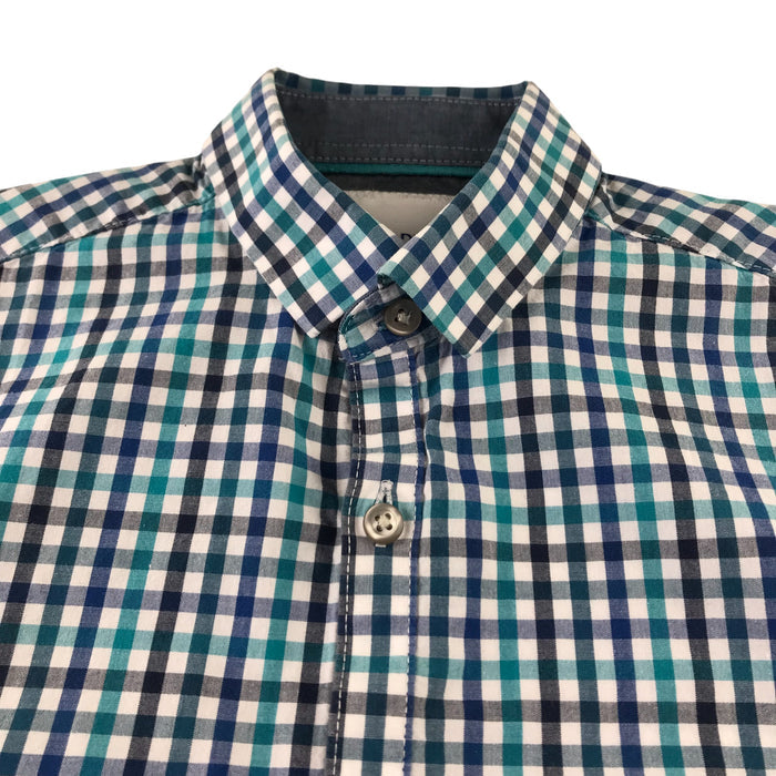 Next 8-9 years blue checked buttoned shirt