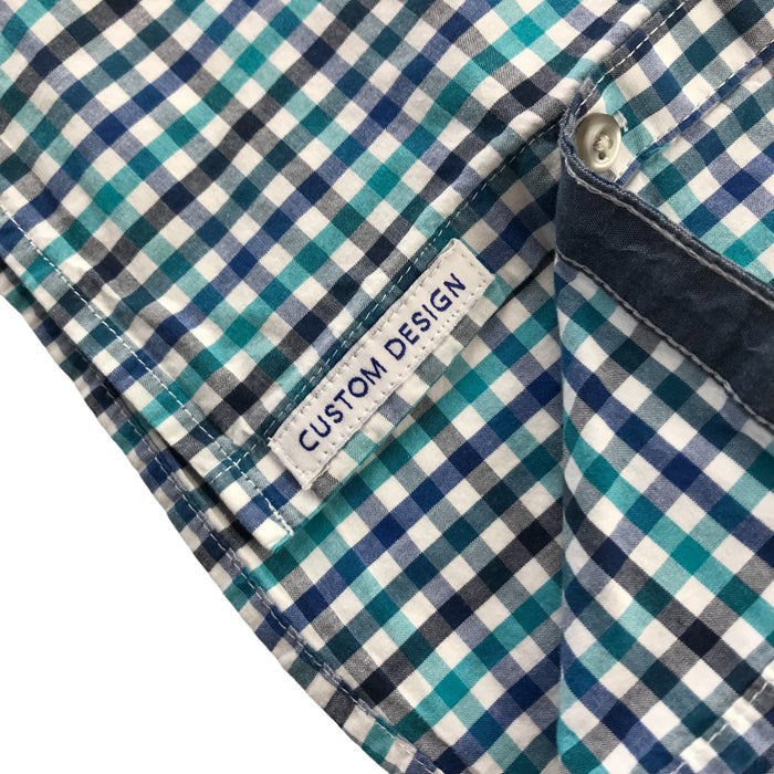 Next 8-9 years blue checked buttoned shirt