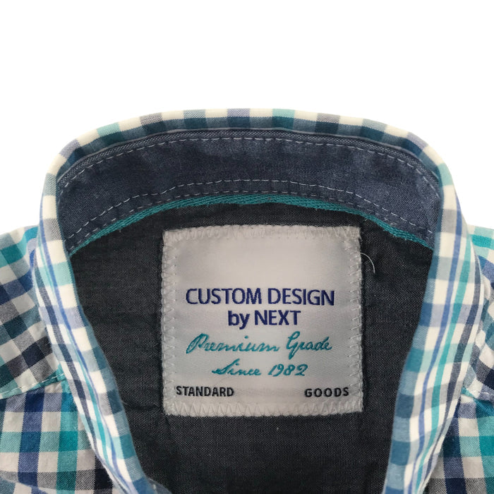 Next 8-9 years blue checked buttoned shirt
