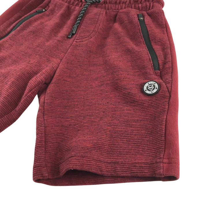 Next 8-9 years burgundy plain with black jersey material shorts