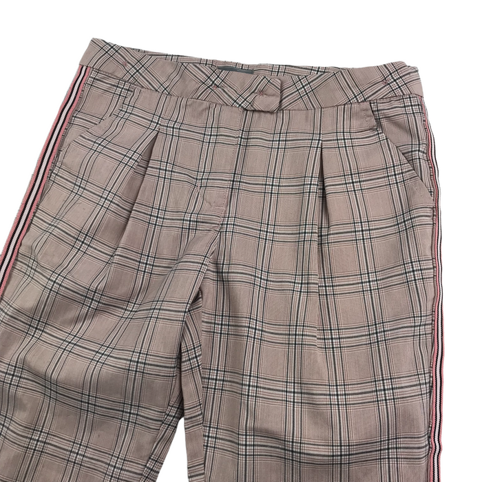Next  8-9 years pink checked summer trousers
