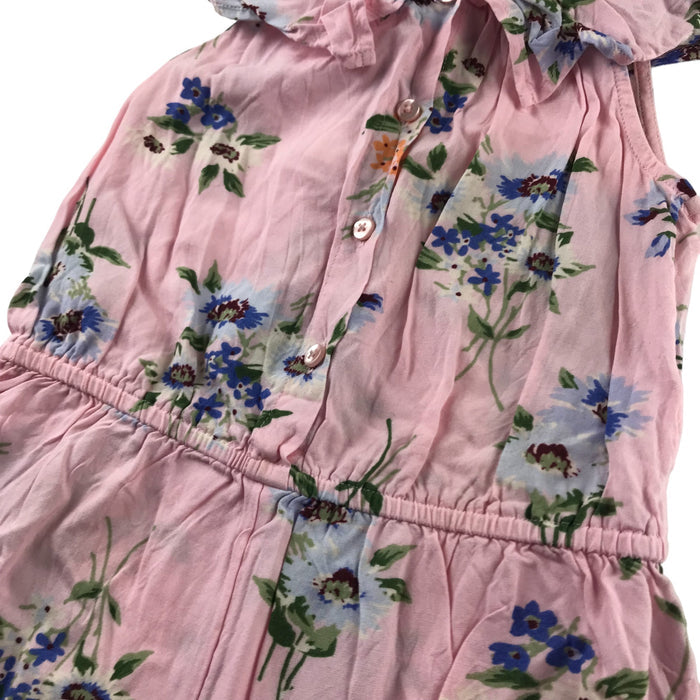Next 8-9 years pink floral peplum frill playsuit