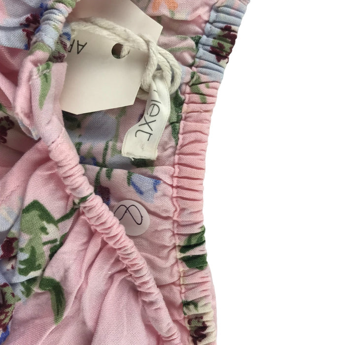 Next 8-9 years pink floral peplum frill playsuit
