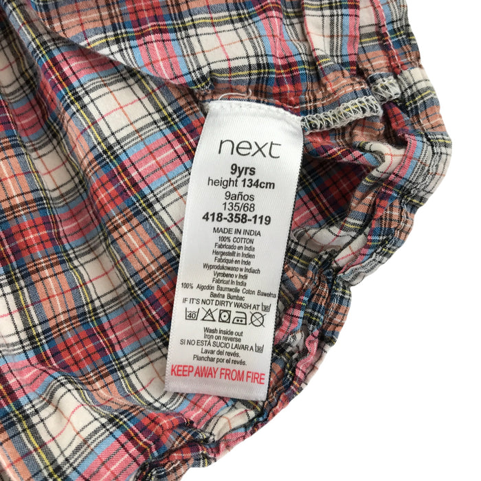 Next 8-9 years red checked peplum blouse
