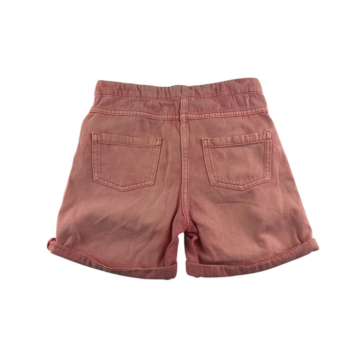 Next 8-9 years washed out red denim with frilled pockets cotton shorts