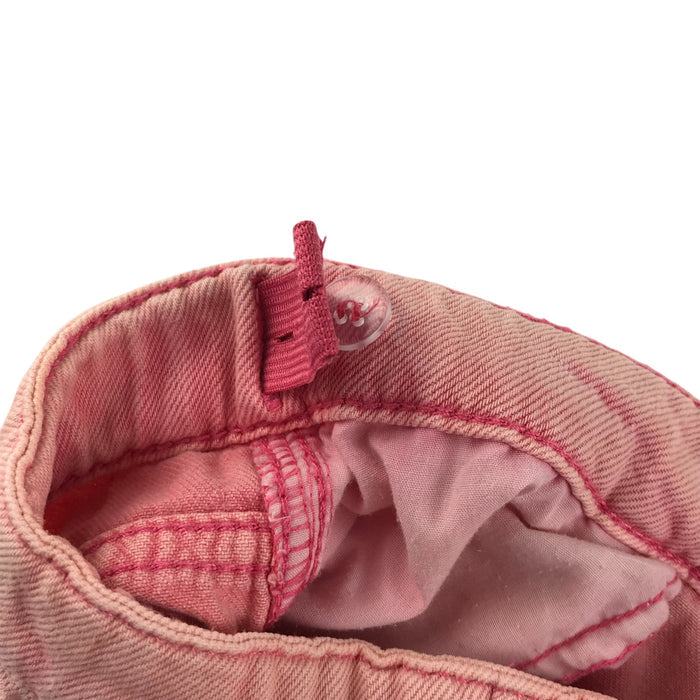 Next 8-9 years washed out red denim with frilled pockets cotton shorts
