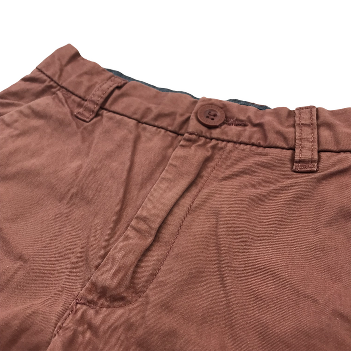Next 8 years washed redish brown chino shorts
