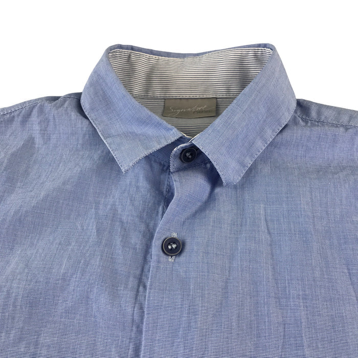 Next 9-10 years blue plain buttoned cotton shirt