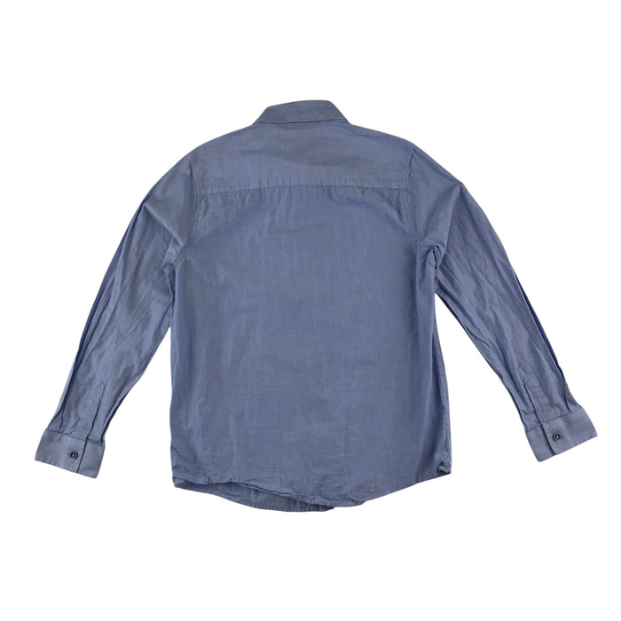 Next 9-10 years blue plain buttoned cotton shirt