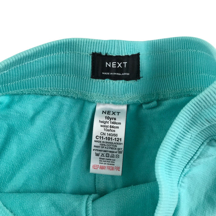 Next 9-10 years light blue plain jersey material cotton shorts