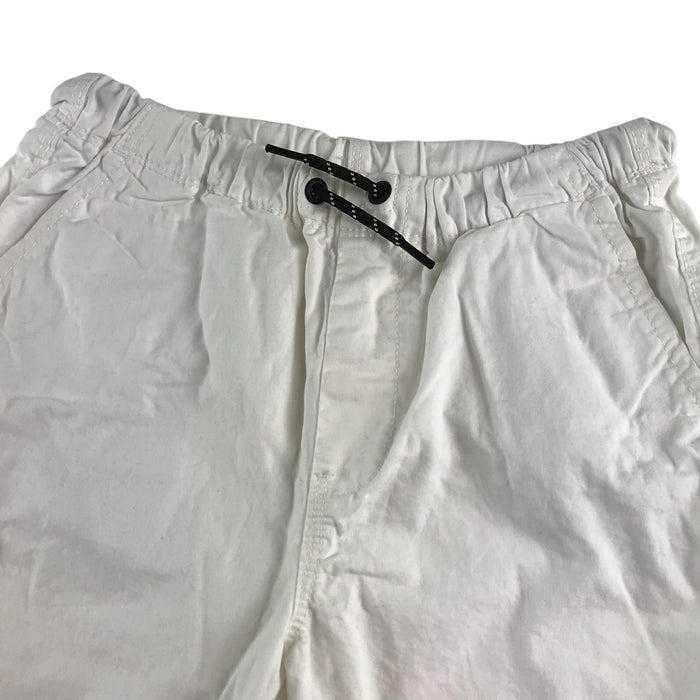 Next 9-10 years white plain elasticated waist cotton shorts