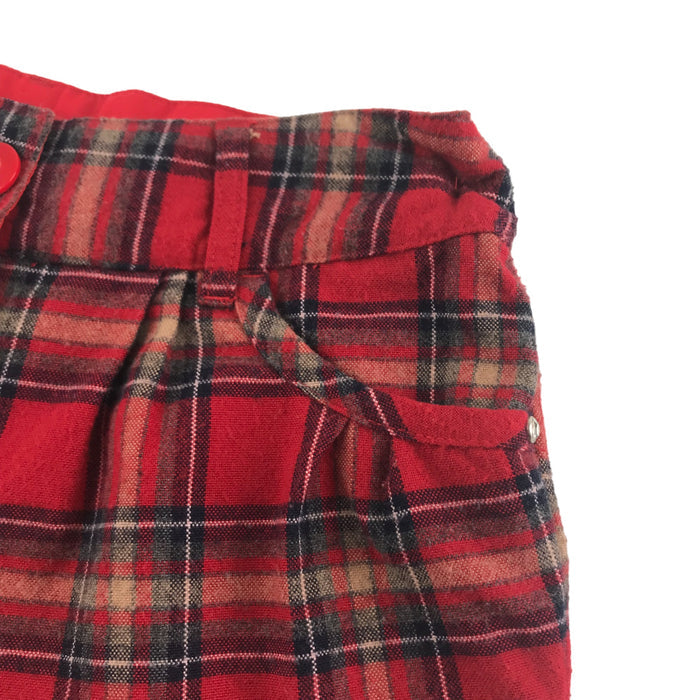 Next 9 years red checked knitted texture shorts