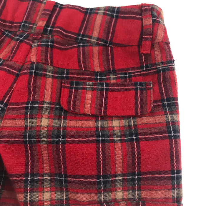 Next 9 years red checked knitted texture shorts