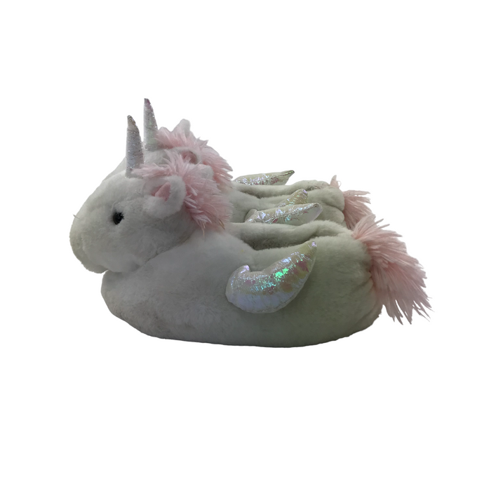 Next size UK 13 (jr) white unicorn slippers