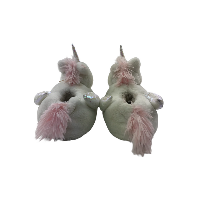 Next size UK 13 (jr) white unicorn slippers