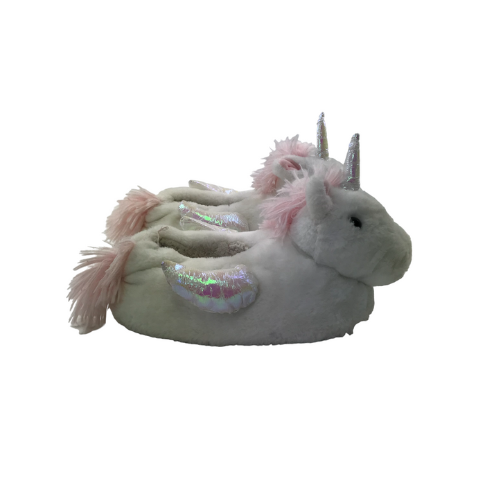 Next size UK 13 (jr) white unicorn slippers