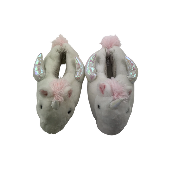 Next size UK 13 (jr) white unicorn slippers