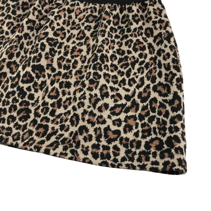 Next skirt 4-5 year brown animal print with glittery elasticated waistband