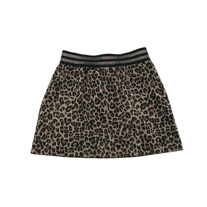 Next skirt 4-5 year brown animal print with glittery elasticated waistband