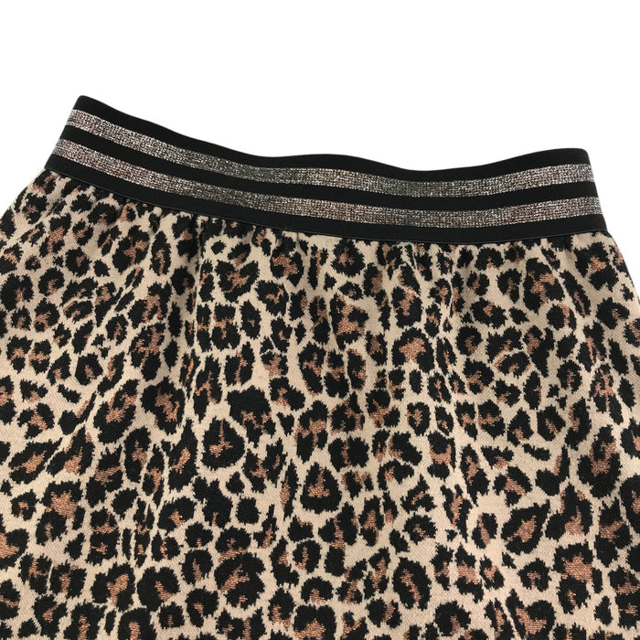 Next skirt 4-5 year brown animal print with glittery elasticated waistband