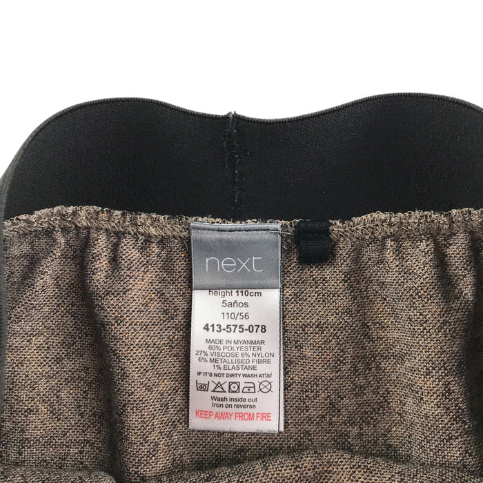 Next skirt 4-5 year brown animal print with glittery elasticated waistband