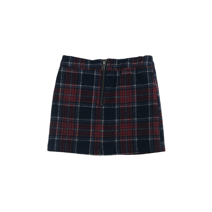 Next Skirt Age 6 Red Navy Check Pattern wool-mix
