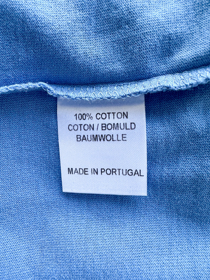 Nigel Cabourn Blue Globe Logo Embroider Spellout Tee