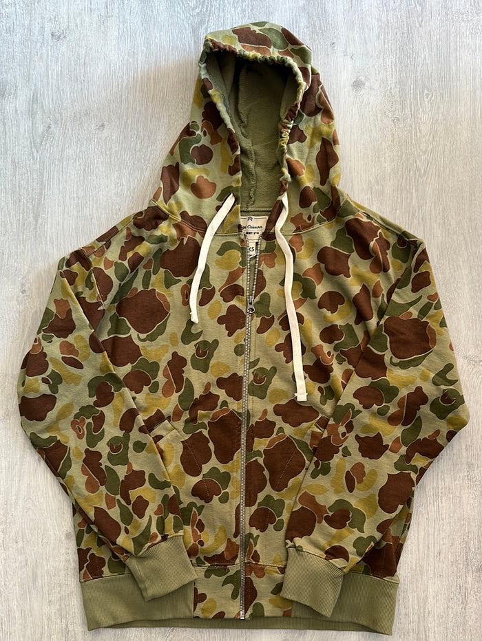 Nigel Cabourn Camo Embroidered Arrow Zip Hoodie Jacket - House Of Huntington