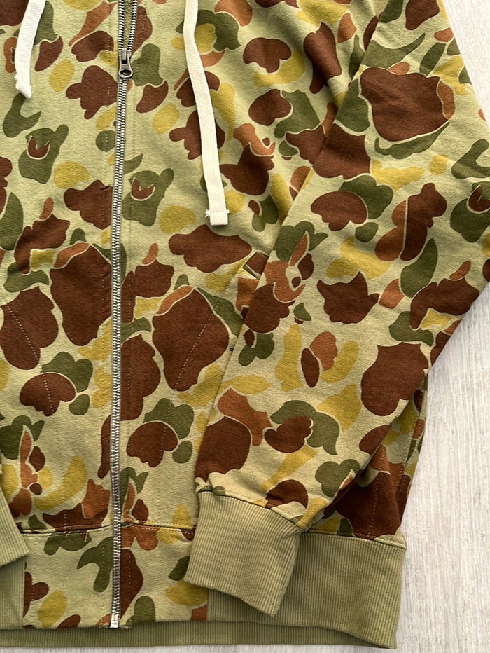 Nigel Cabourn Camo Embroidered Arrow Zip Hoodie Jacket - House Of Huntington