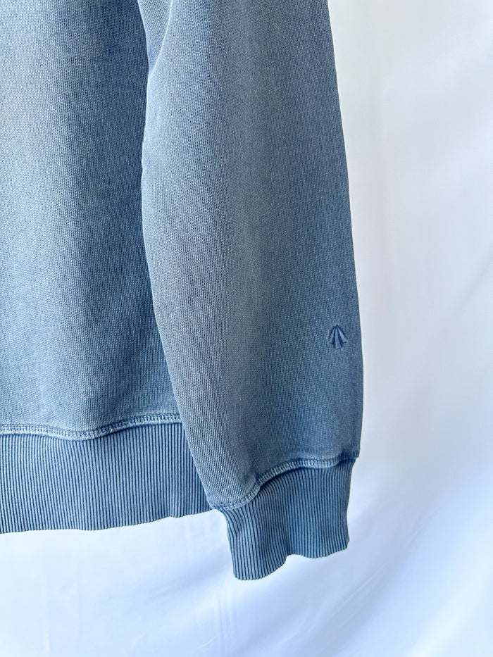 Nigel Cabourn Embroidered Arrow Crew Sweatshirt In Navy Oversized