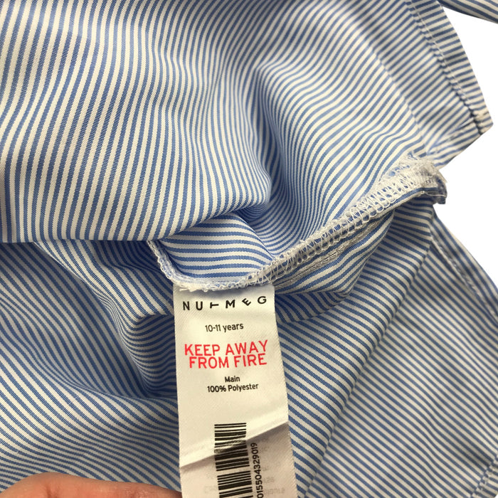 Nutmeg 10-11 years blue vertical stripes blouse